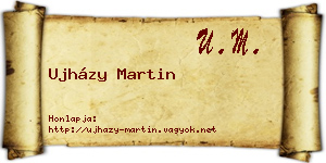 Ujházy Martin névjegykártya